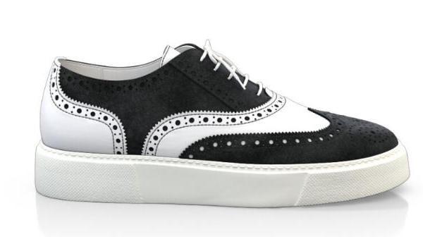 Contrast suede sneaker